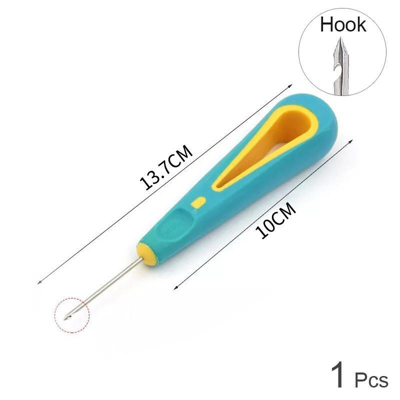 Punzón de costura de Cuero para reparación de zapatos, cosido a mano, agujas de hilo, tela artesanal de Cuero, hecho a mano, accesorios: Awl with Hook