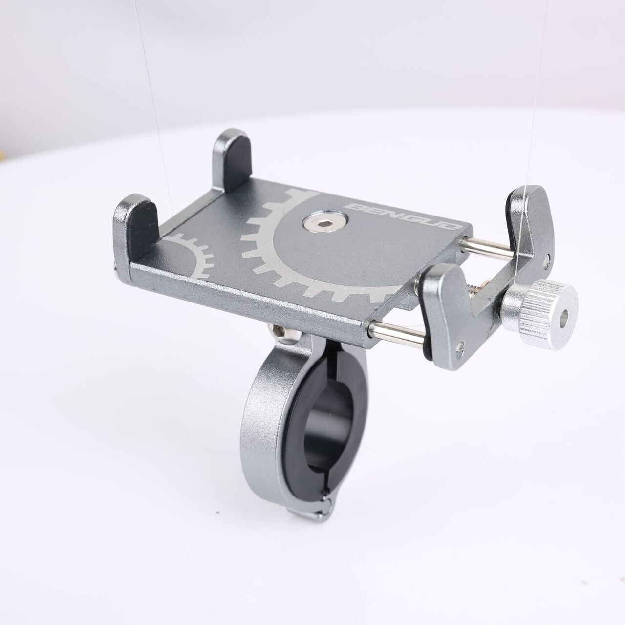 Brand G-81 Aluminum Bicycle Phone Holder for 3.5-6.2 Inch Smartphone Adjustable Support GPS Bike Phone Stand Mount Bracket: 087 Light Gray
