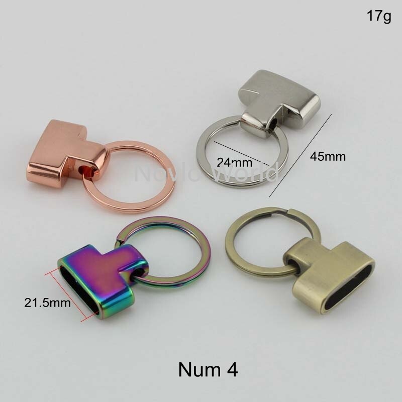 10 Stuks 5 Kleuren 45X27mm T-Vorm Sleutelhanger Met 24 Mm Split Key Rings, sleutelhanger Hardware Sleutelhanger Accessoires Sleutelhanger