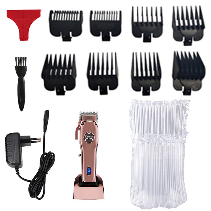 Originele Lcd Verstelbare Blade Oplaadbare Tondeuse Mannen Elektrische Hoofd Power Tondeuse Machine Met Oplader: bubble bag