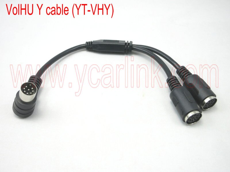 Voor volvo hu-xxx 8- pins y-kabeladapter voor rti-navigatiemodule en yatour(yt-vhy)
