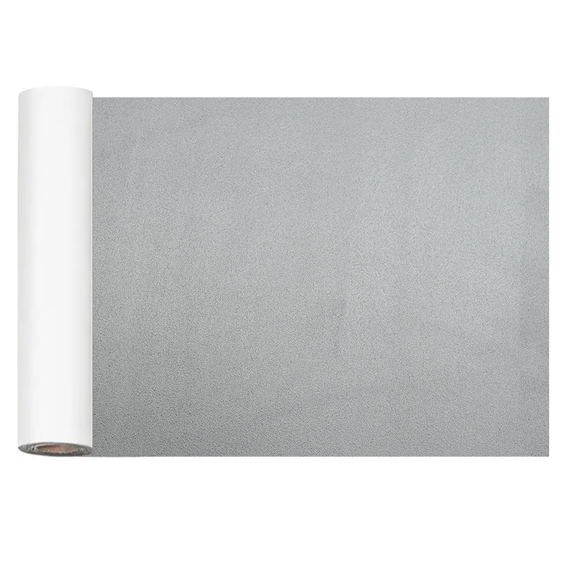Fluwelen zelfklevende alcantara folie rol voor auto-interieur aanpassing, bankreparatie, sieradendoos decoratie, suède sticker 50 x 140cm: Grijs