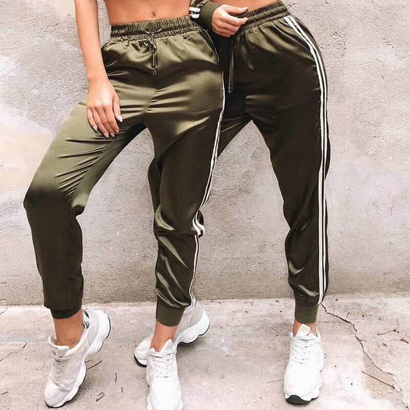 SFIT di sport Delle Donne Ranning Pantaloni Nuovo A Strisce Allentato Pantaloni di yoga Esercizio fitness Da jogging Allenamento Pantaloni all'aperto casuale Tasca