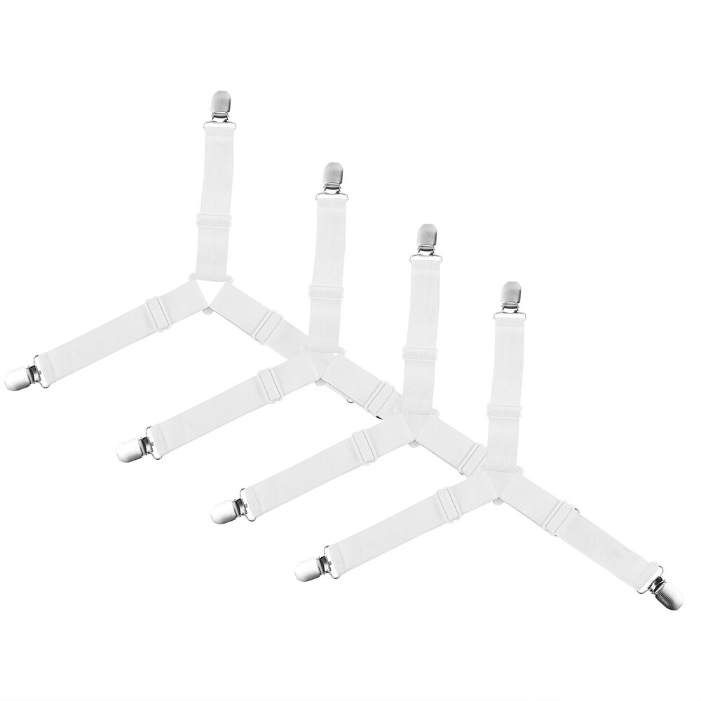 4 pièces couverture élastique couvertures pinces support drap de lit pince Triangle antidérapant ceinture attache attaches fixation pince Home Living