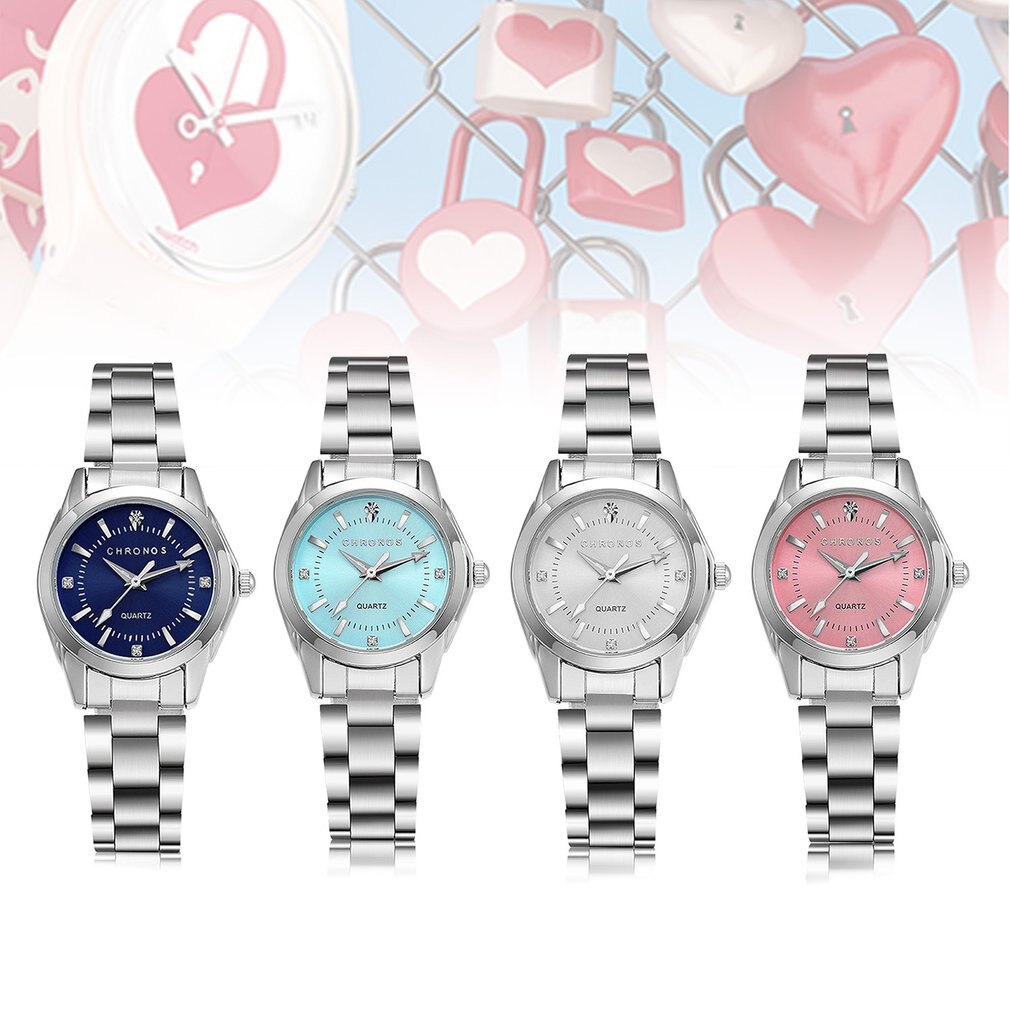 femme quotidien étanche mouvement à Quartz montres montre d'affaires pointeurs poignet horloge en acier inoxydable bracelet de montre