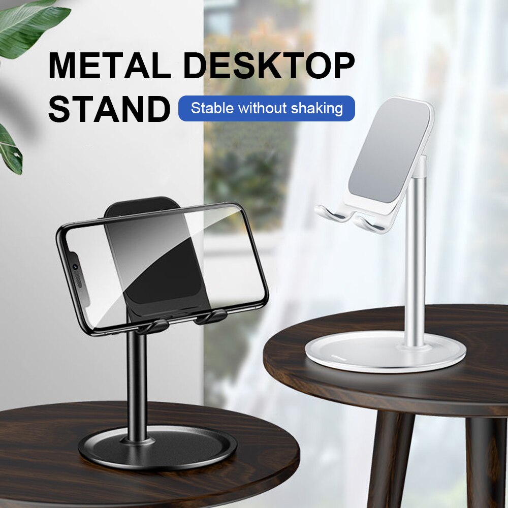 Desktop Metalen Mobiele Telefoon Houder Lui Persoon Passen Mobiele Telefoon Ondersteuning Tablet Universal Mini Maat Live Tv Stand Zwart Zilver
