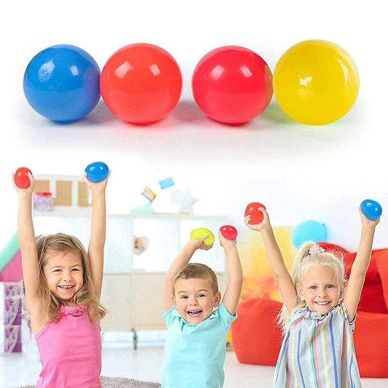 Stick Wall Ball Stress Relief Toys Sticky Squash Ball Globbles Decompression toy Sticky Target Ball Catch Throw Ball kids Toys