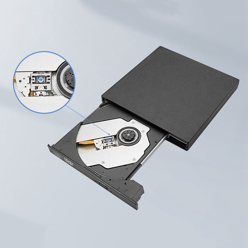 Externe Cd/Dvd Drive Usb 2.0 Cd Dvd Reader Voor Laptops Windows 10/8/7 Linux Besturingssysteem Voor desktop