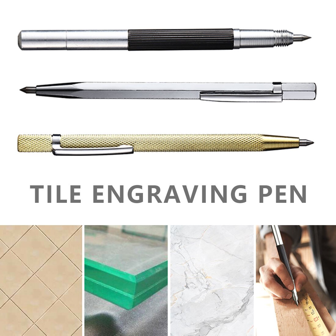 Pencil Sculpture Alloy Scriber Marking Etching Pen Marking Tools for Ceramics Glass Silicon Quartz Shell Metal Wood Carving Tool