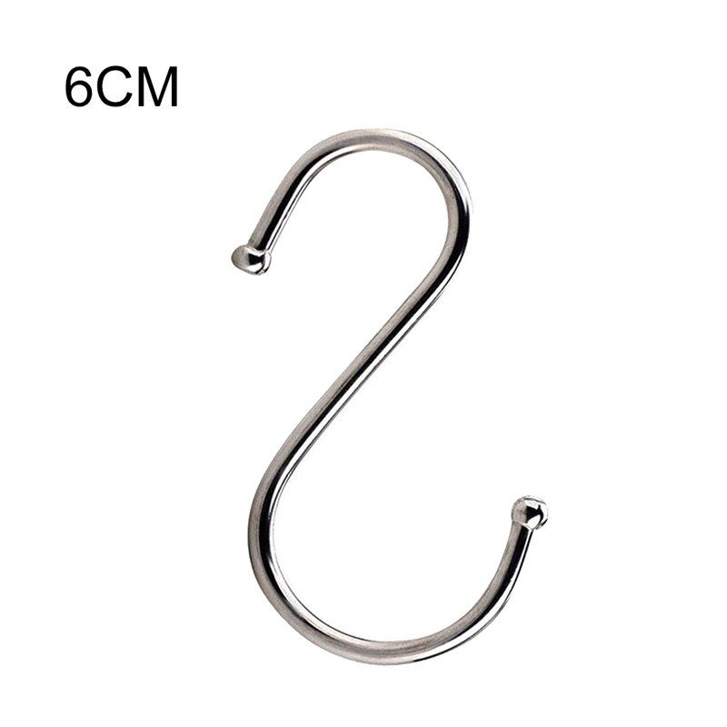 Praktische S type Kast Garderobe Kleding Diversen Haak s haken rvs haken: 6cm