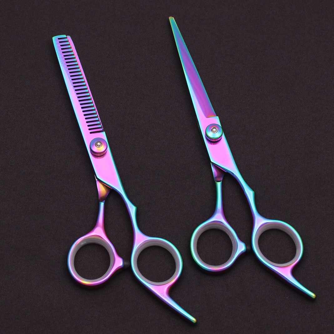 6.0 ''Haar Schaar Roestvrij Knippen Schaar Dunner Kappers Kapsel Kam Scheermessen Set Salon Kapper & Thuis C1001