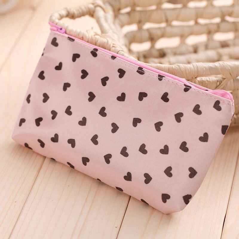 Mini cosmetische make-up tas voor dames, multifunctionele opbergtassen voor buitenshuis, reisbenodigdheden voor thuis: Lichtroze