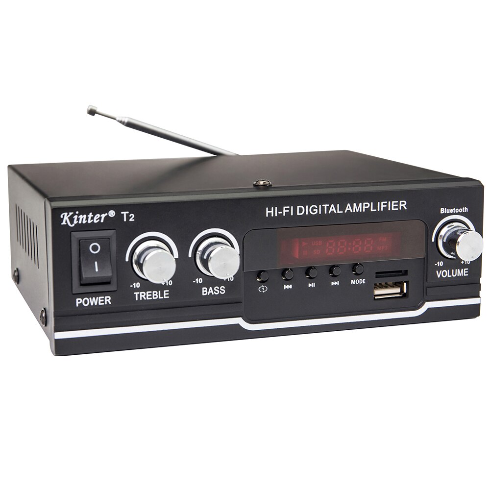 Portable BT Audio Power Amplifier Multifunctional Car and Home Dual-use Power Amp with Remote Controller