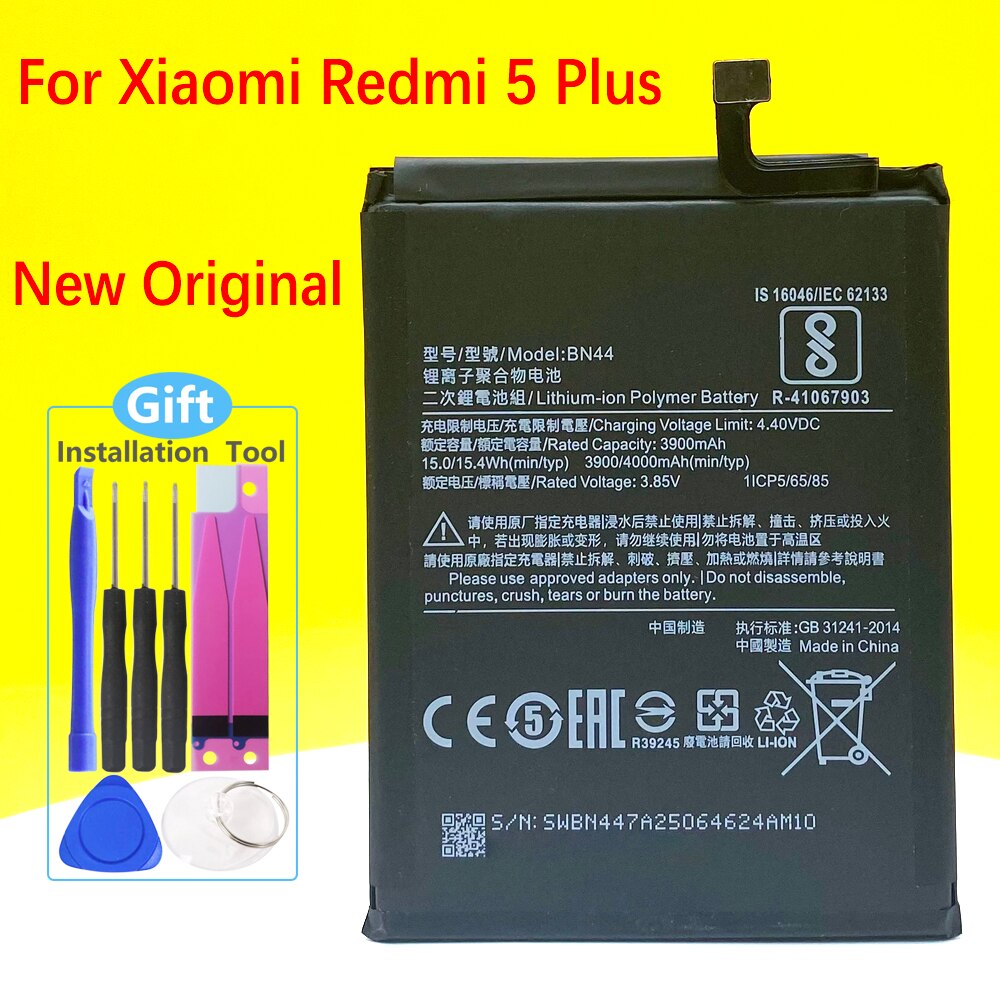 Originele BN44 Batterij Voor Xiaomi Redmi 5 Plus Smartphone/Smart Mobiele Telefoon