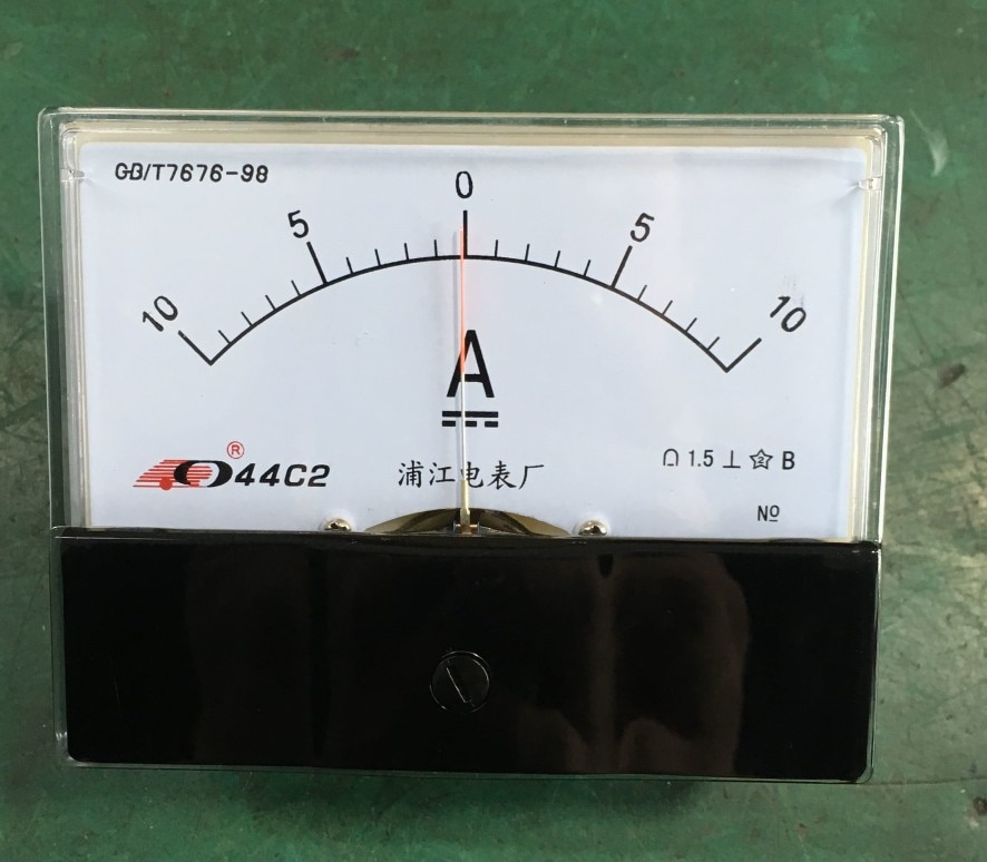 Pointer DC ampèremeter 44C2 DC-10A tot + 10A 5A Klasse 1.5 Nauwkeurigheid Panel Gemonteerd Analoge Ampèremeter Ampere Meter DC-5A tot + 5A 100*80mm