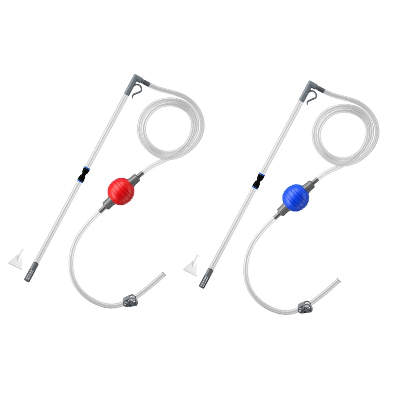 517E 7.2ft Aquarium Water Change Kit Fish Tank Siphon Gravels Vacuum Cleaner with Long Hose Small Tanks Maintenance Tool