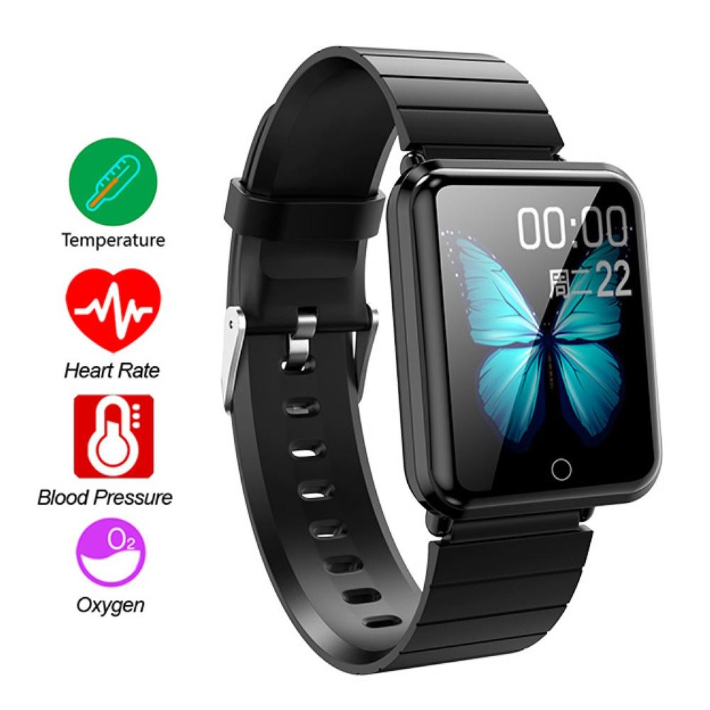Smart Armband Horloge Temperatuur Meting Hartslagmeter IP67 Waterdichte Lcd Touch Screen Sport Horloges Smart Armbanden
