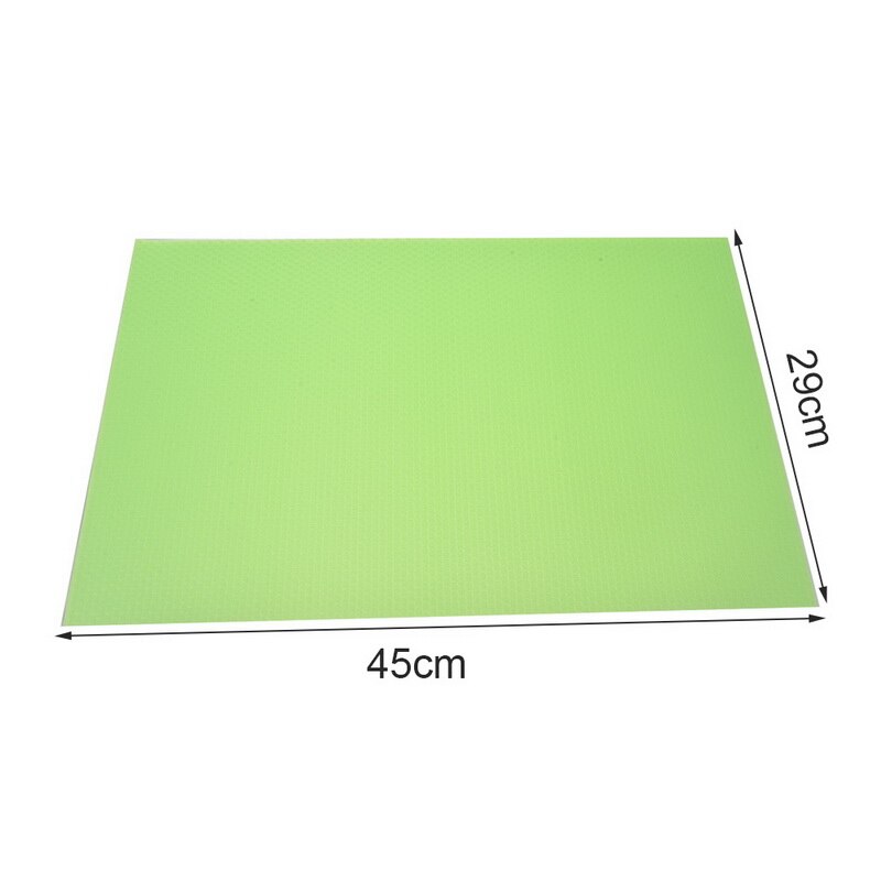 4 stuks/set koelkast organizer waterdichte matten koelkast pad antibacterieel anti-aangroei schimmel vocht op maat gemaakte pad keukengereedschap: 4pc transparante groene