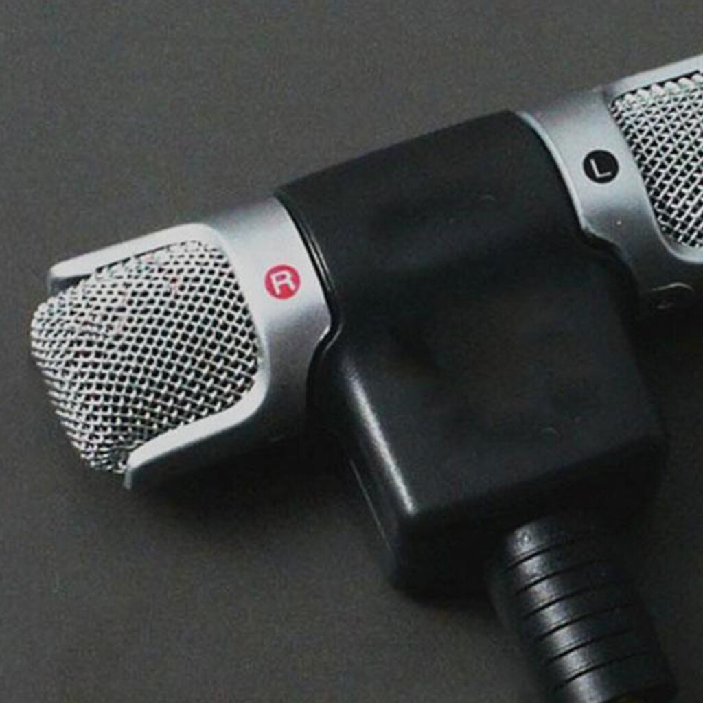 3.5mm Stereo Electret Condenser Microphone, Direct Plugs Into the Recorder,