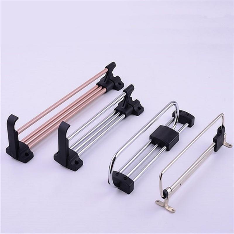 OUNONA Stainless Steel Retractable Drying Racks Wardrobe Rail Clothes Hanger Towel Coat Racks Closet Rod Laundry Drying Rack