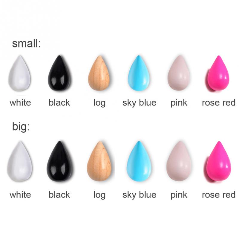 Wooden Wall Hanger Coat Hook Water Shape Coat Racks Decorative Hook Home Decoration