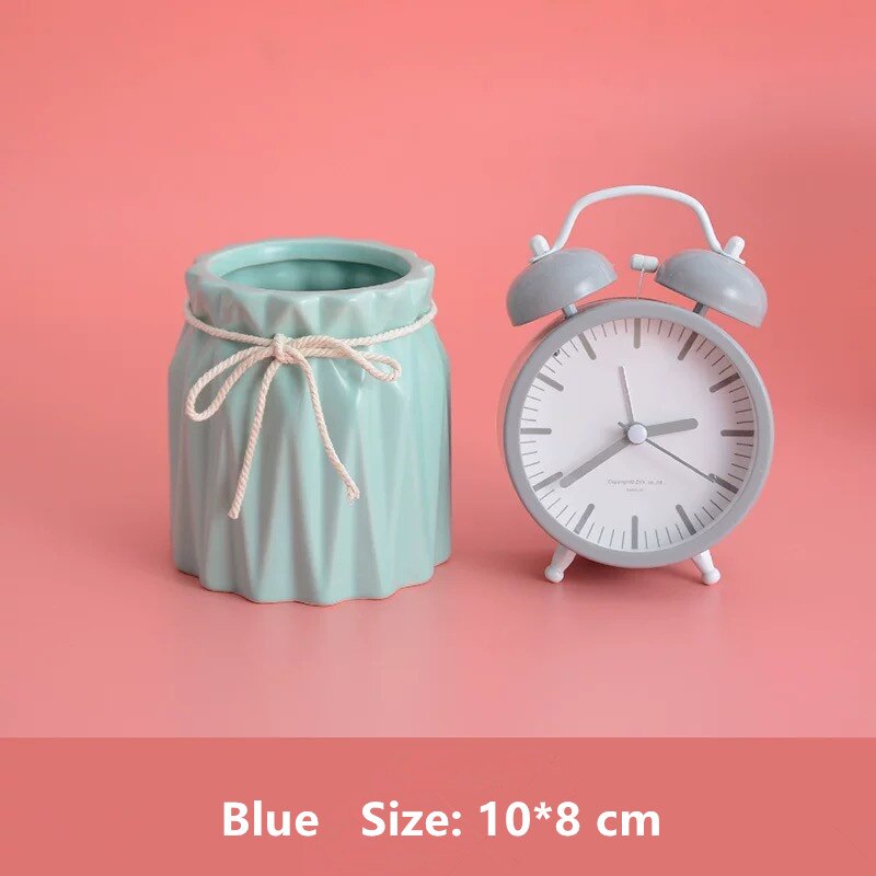 Escova de maquiagem cerâmica frasco de armazenamento rosa cerâmica garrafa de armazenamento organizador de armazenamento de cosméticos caneta titular desktop recipiente de cerâmica: Style 16