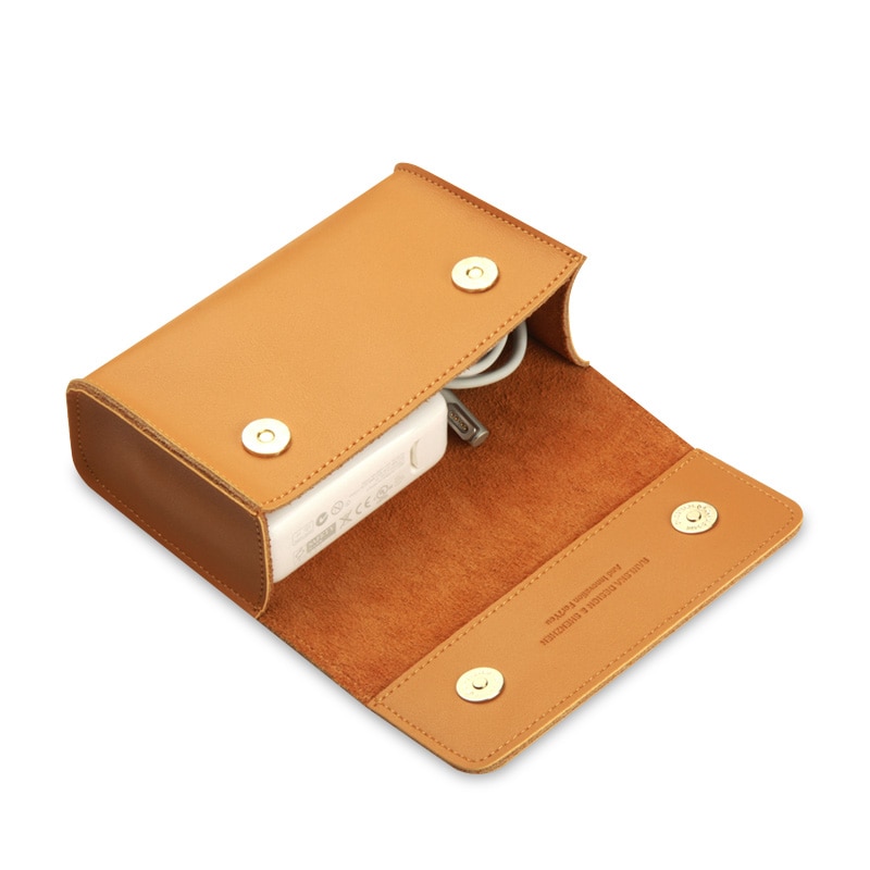 Leather Pouch case For Macbook Accessories Mouse Data Line Power Spply Storage Bag
