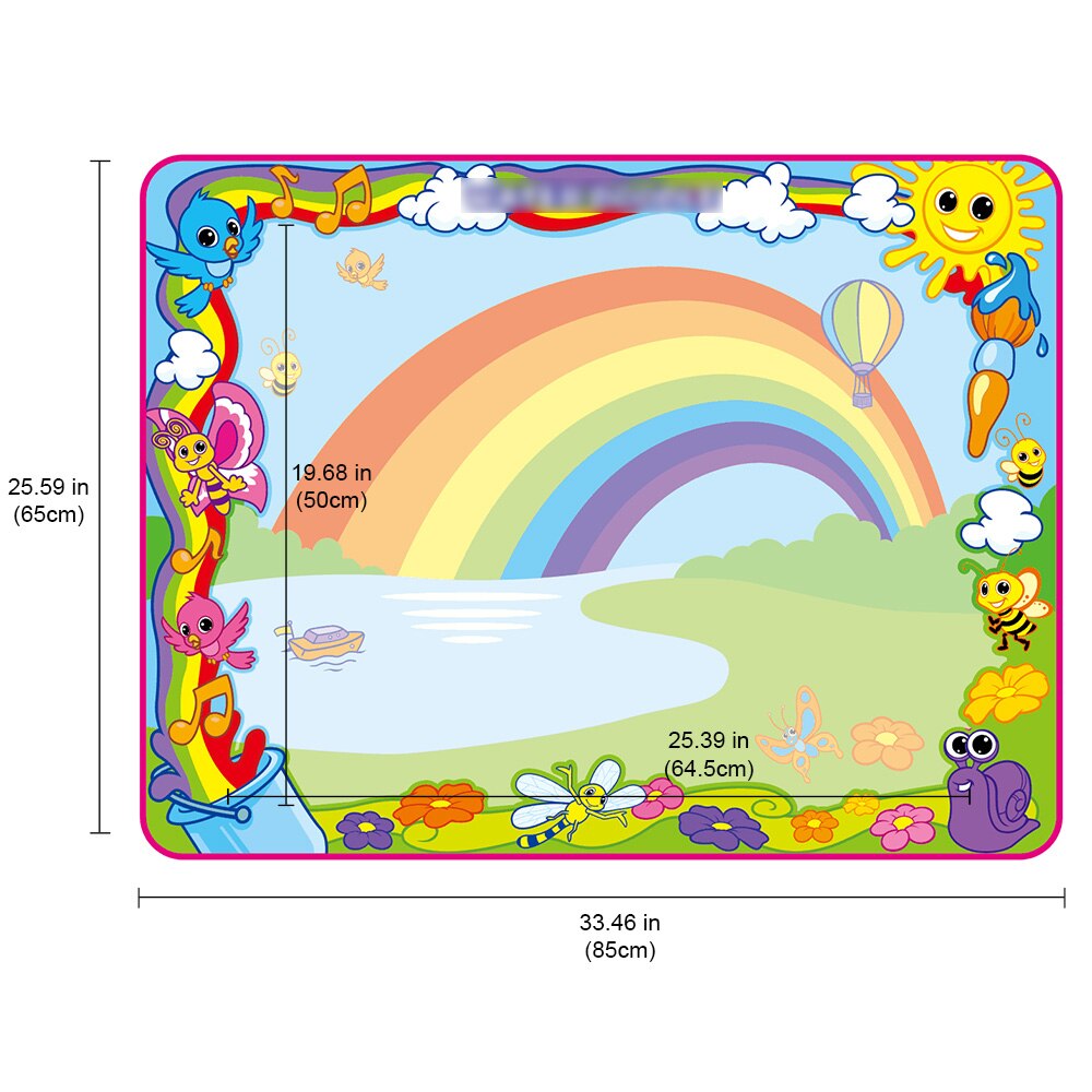 6 Types de tapis de dessin d'eau magique avec stylos et timbres tableau de peinture dans les jouets de dessin grande taille toile Doodle tapis jouets éducatifs