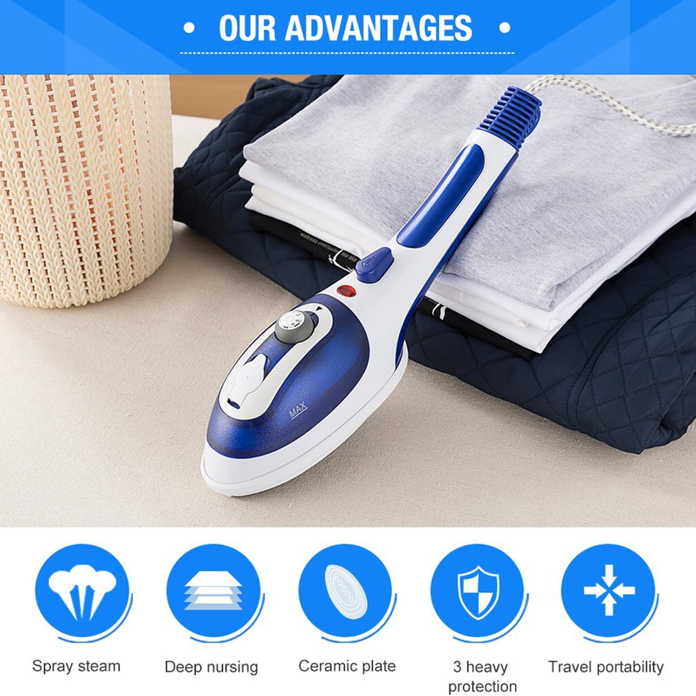 220V Handheld garment steam brush Portable steam ceramic iron dry cleaning brush Two In One Hand Held Steam Iron