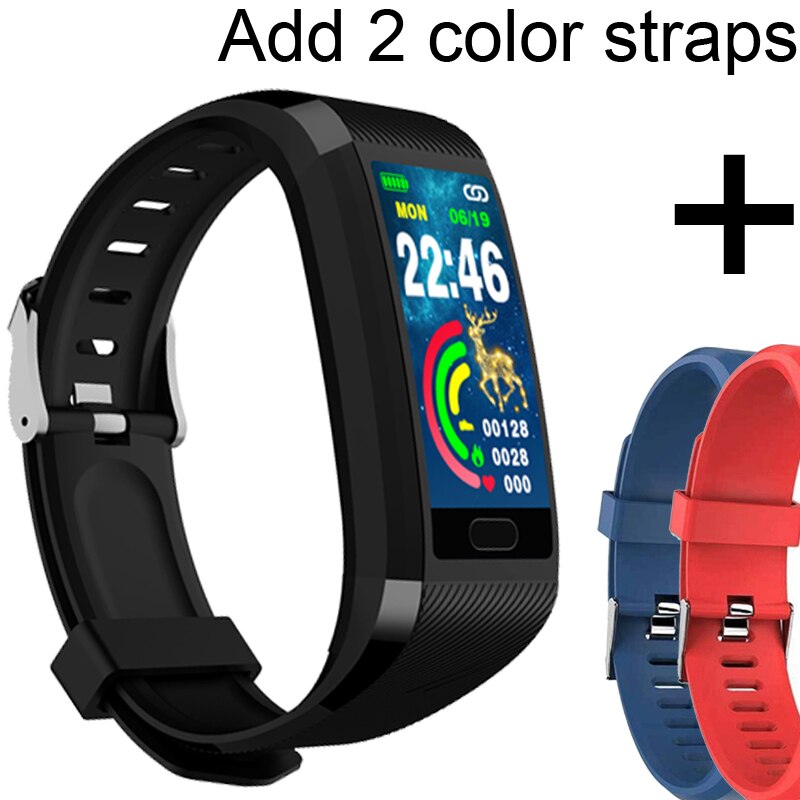 118plus Smart Wristband Fitness Bracelet Oxygen Blood Pressure Monitor Smart Bracelet Heart Rate Tracker Sport Smart Band Watch: Add 2 strap