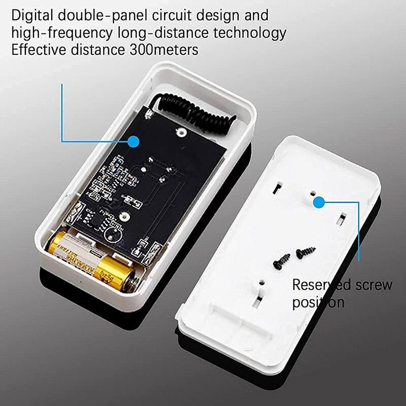 Smart Doorbell Plug-through Welcome Chime Kit Button Door Bell Wireless Remote Control Home Security Accessories