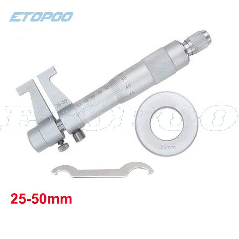 Inside Micrometer 5-30/25-50/50-75/75-100mm/100-125mm/125-150mm/150-175mm Screw Gauge Metric Micrometers Carbide Measuring Tools: 25-50mm
