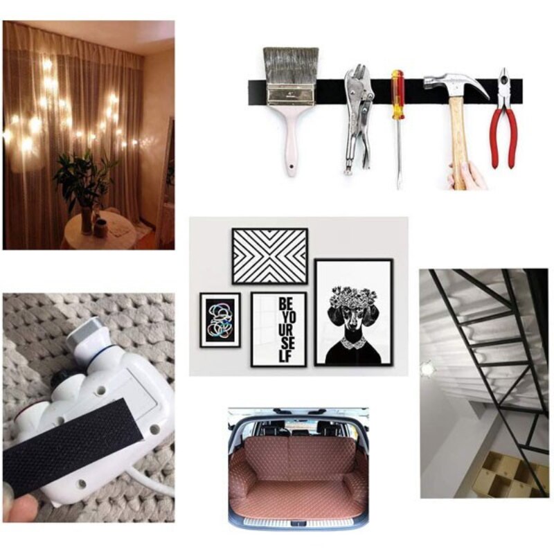 1M Strong Self Adhesive Hook and Loop Fastener Tape Nylon Sticker Disks Hook Loop Sewing Adhesive with 16/20/25/30/50/100/110mm