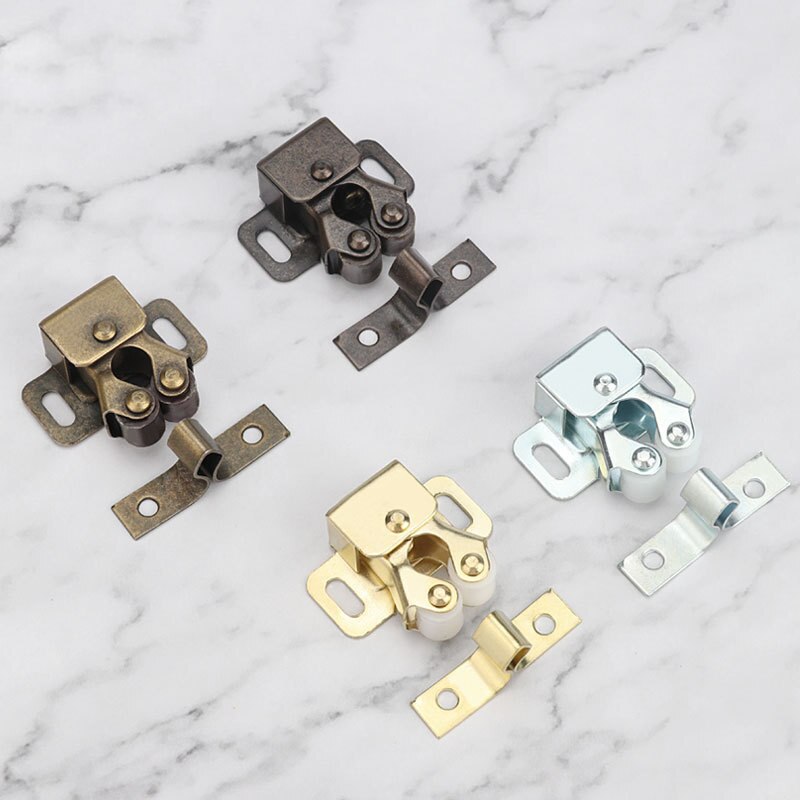 2 stk dørlukker stopper magnet spjeld buffer skap fanger holder med skruer garderobe hardware møbler beslag