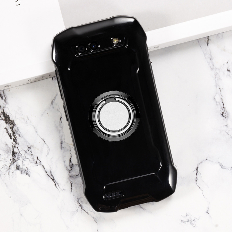 For Cubot King Kong Mini 4&quot; KingKong Mini2 2 Back Ring Holder Bracket TPU Soft Silicone SmartPhone Case Cover: King Kong Mini2 / Ring Case Black