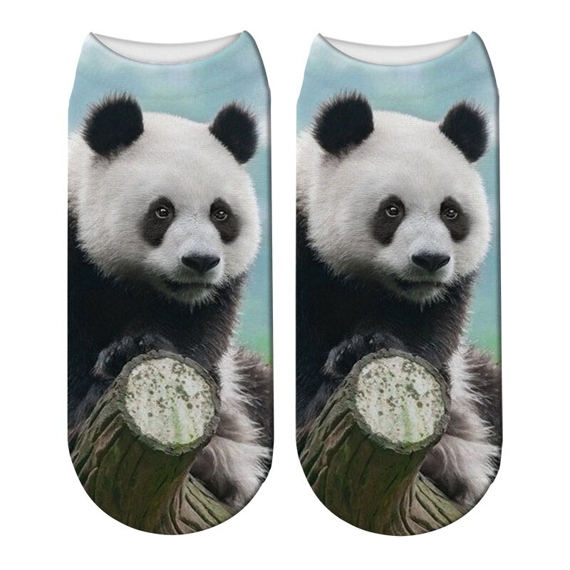 Schattige panda bedrukte sokken korte dieren damessokken terreur nieuwigheid sokken lage enkelsokken 5 zws 69: Stijl 10