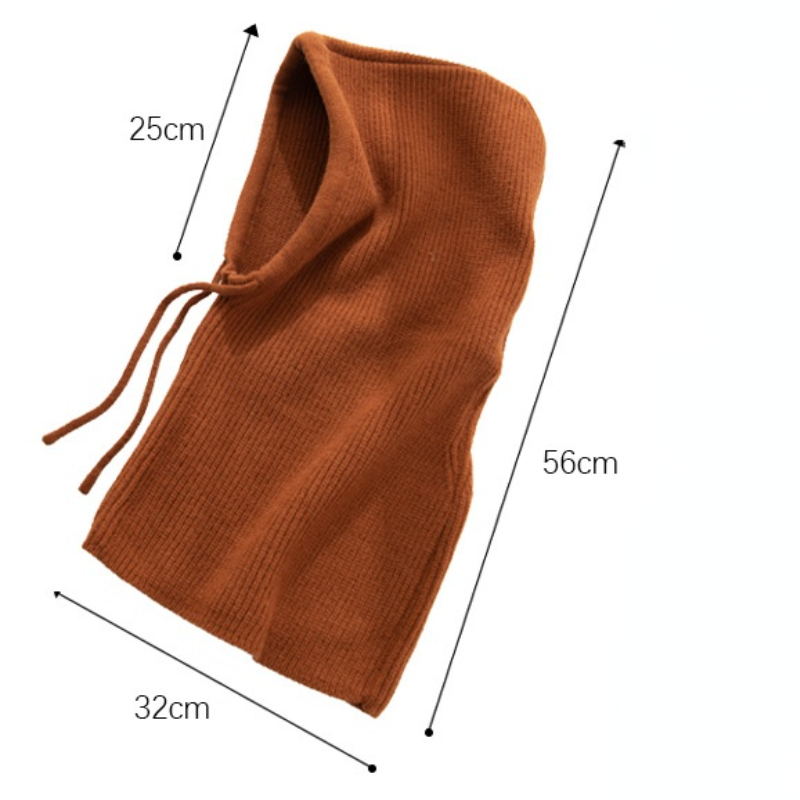 Gorro con capucha para mujer y niña, bufanda de doble uso, de punto grueso y cálido, novedad, Invierno