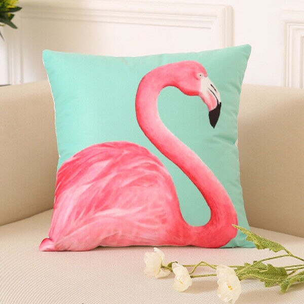 Nordic Flamingo Tropische Blad Kussenhoes Bloem Polyester Sierkussen Woondecoratie Sofa Decoratieve Kussensloop