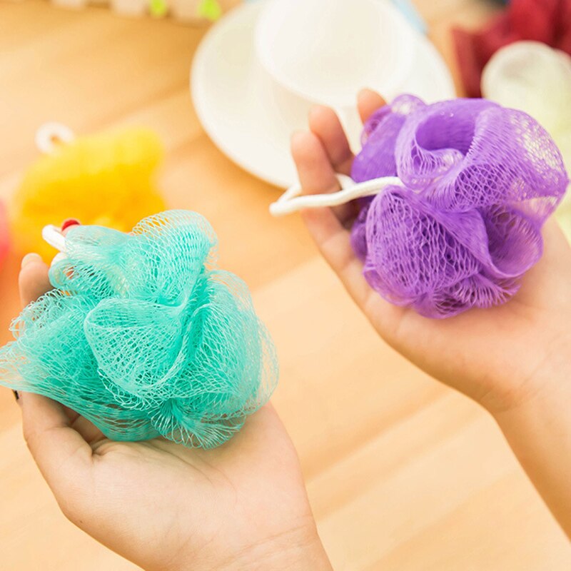 Esponja Exfoliante para baño y ducha, esponja de malla, Bola de red E5R1, 5 uds.