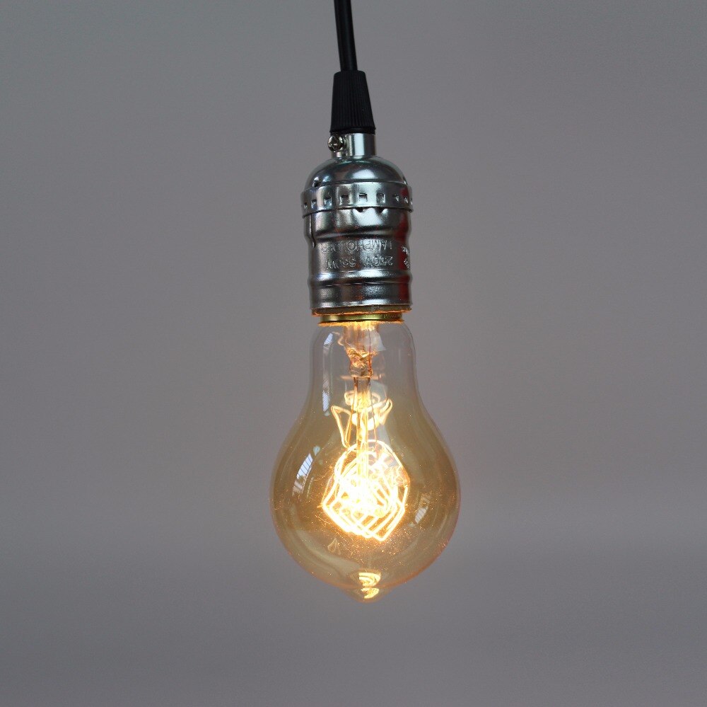 Vintage vintage lampe base  e27 110v/220v lampeholder pendel med afbryder / ingen kontaktskrue 3 farver soveværelse lamper