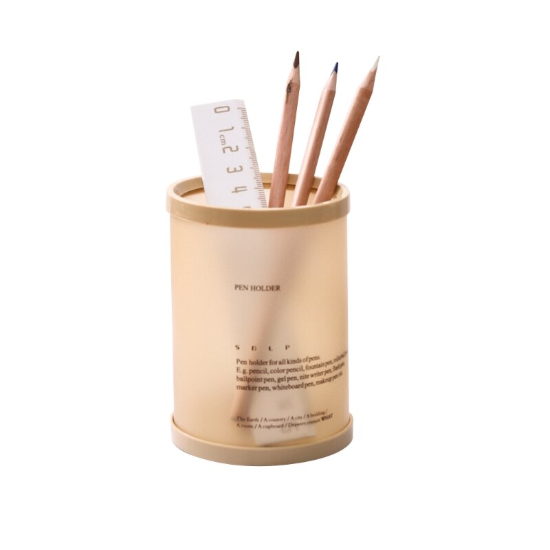 Exquisite Student Stationery Holder Cylinder Desk Pencils Holder Large Capacity Home/Office/School Supplies for Children
