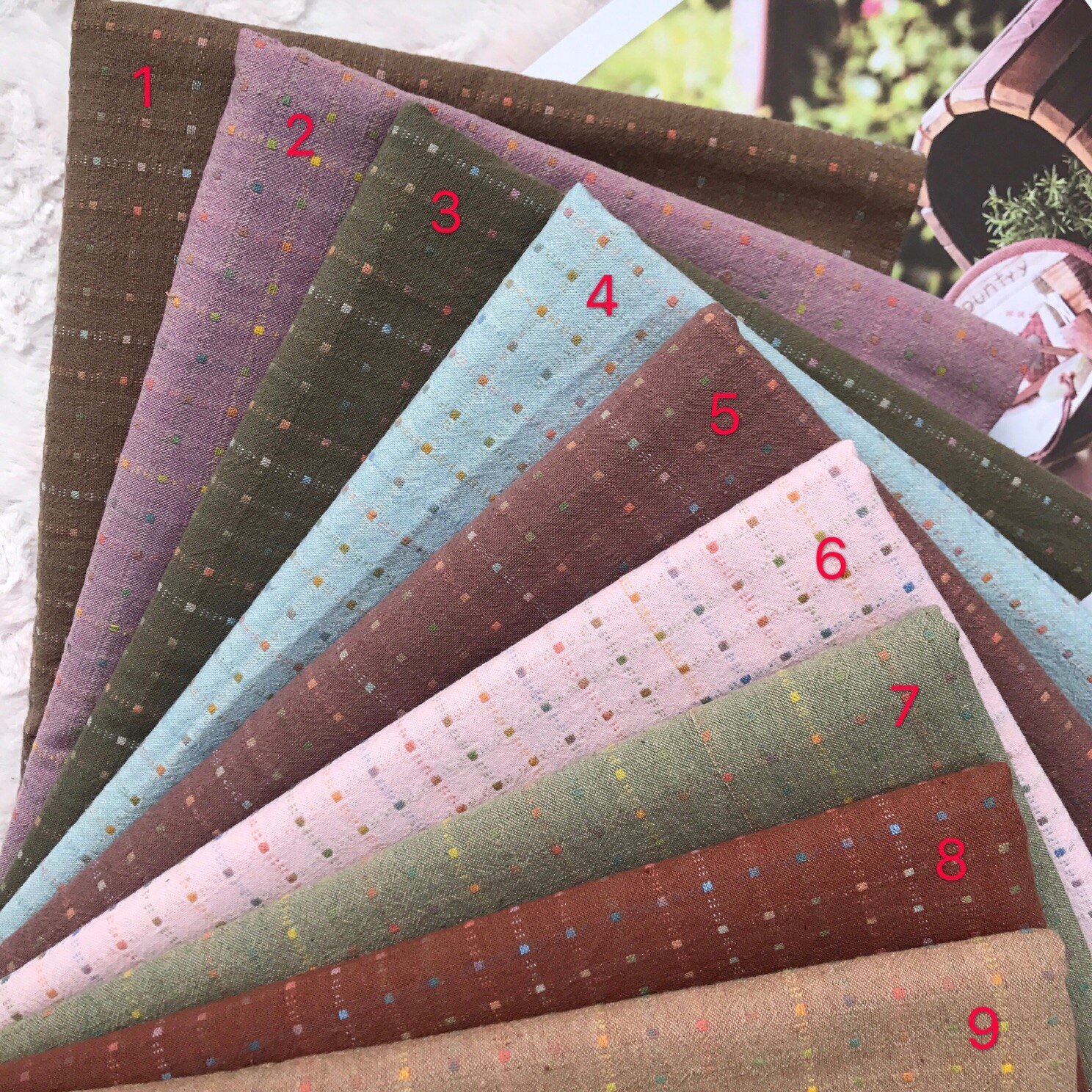 Japanilainen langalla värjätty kangas käsintehty itse tehty tilkkukangas 100%  puuvillainen peittokangaspaketti 50*70cm joulupukua