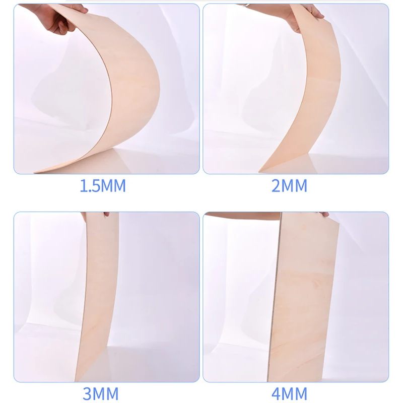 Basswood Craft Board Thick 1.5-10mm Model Layer Wood laminated Plank Sand Table Building Crafting Model Materials