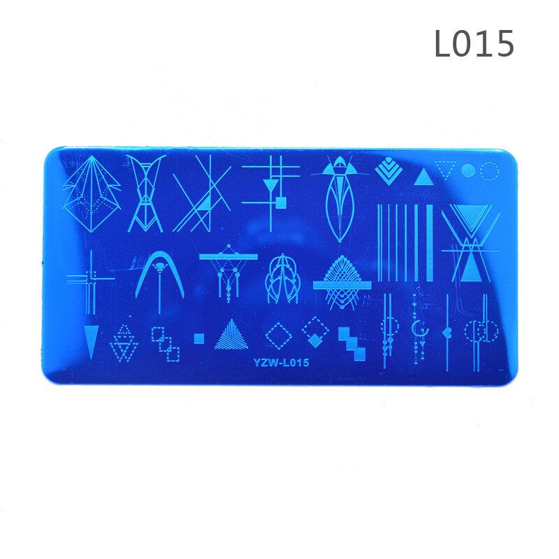 1PC Edelstahl Druck Nagel Stanzen Platten Manikübetreffend Blätter Ahorn Schablone Schimmel Weihnachten Schneeflocken Nagel Kunst DIY Dekorationen: YZW-L15