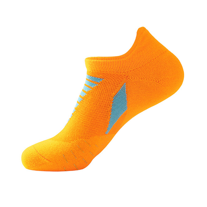 Calcetines atléticos de nailon para hombre, medias deportivas de secado rápido, transpirables, para exteriores, baloncesto, bicicleta, correr, Verano: Orange