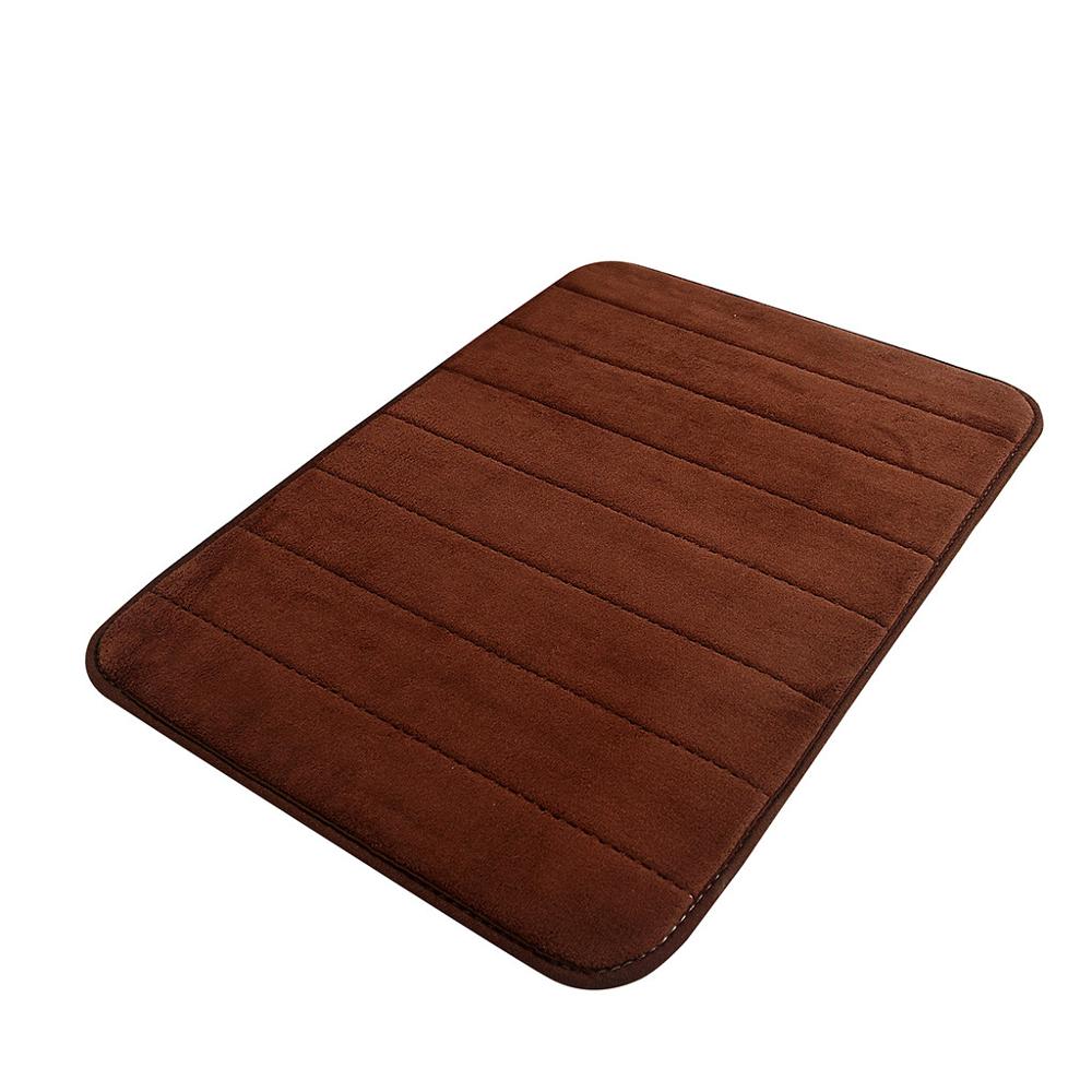 40-60cm Water Absorption Rug Bathroom Mat Shaggy Memory Foam Bath Mat Set kitchen Door Floor Mat Carpet For Toilet Non Slip L*5: Chocolate