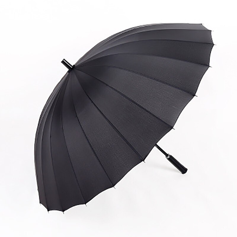 High-end Straight Golf Umbrella Super Large Windproof 24K Solid Color Long Handle Umbrella