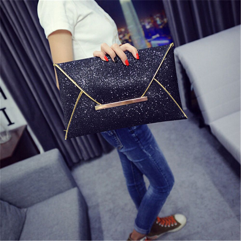 Women Evening Wedding Bag Party Envelope Clutch Handbag Glitter Sequins Sparkling Banquet Glitter Bag For Ladies Girls