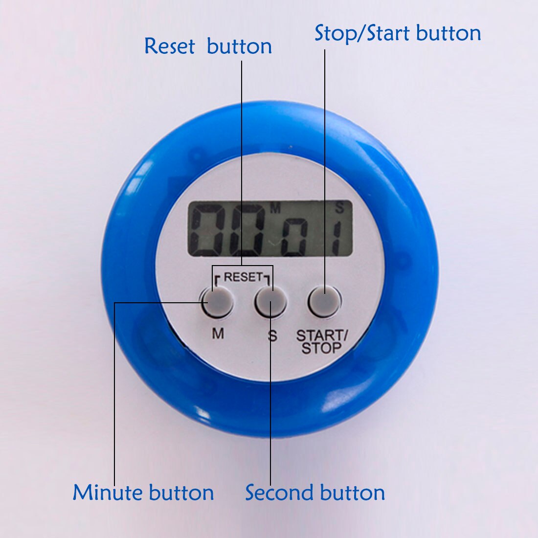 Practical Multi Plastic Kitchen Timer Round Electronic Timer Countdown Timers Kitchen Mini Timer