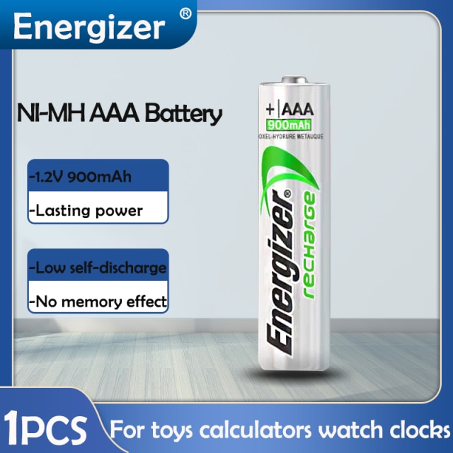 1-4PCS Original Energizer 3A 1.2V 900mAh AAA NI-MH Rechargeable Batteries For Shaver Flashlight Camera NIMH Pre-charged Battery: 1PCS
